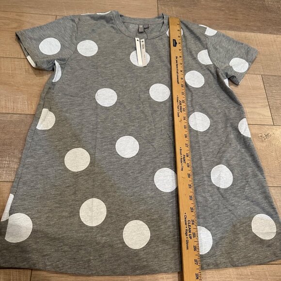 ASOS WOMENS GRAY MATERNITY TALL T SHIRT US SIZE 4 POLKA DOT - Picture 3 of 9